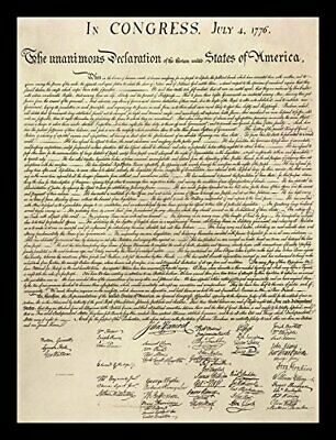 FRAMED Declaration of Independence by Thomas Jefferson 16x12 Art Print Poster