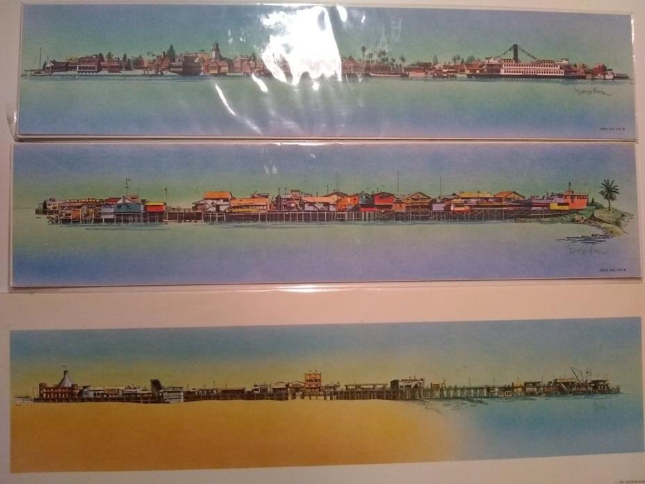 GEORGE ROSU'S OFFSET LITHOGRAPH COLLECTION of 3 LONG PRINTS