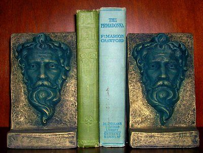Gothic Mythical Medieval Green Man Bookends Pair 14002 AOH Studio
