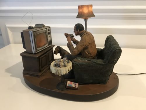 RARE Michael Garman 1984 Watching TV Sculpture 22/5000 Pabst Beer, Marlboro
