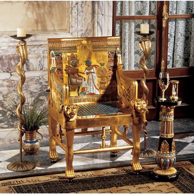 Throne Chair Egyptian Pharaoh King Tutankhamun Tut Museum Replica Reproduction