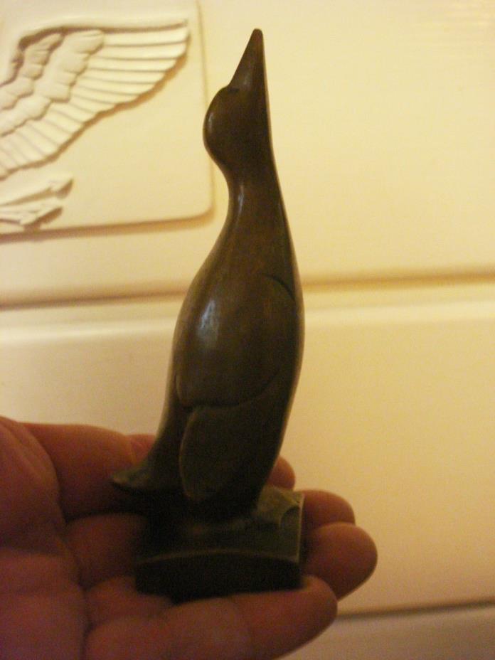 VTG Charles Reussner Bronze Duck Goose statue Sculpture Figurine