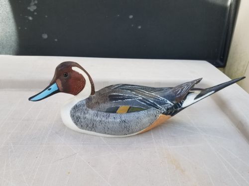 VTG DOUG GIBSON WOOD CARVED DUCK DECOY SIGNED NORTHERN PINTAIL MILFORD DELAWARE