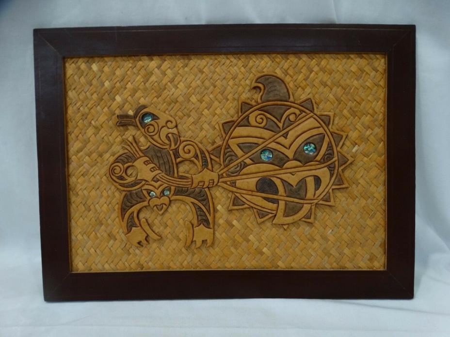 Hand Carved Tooled Leather Framed Wall Art New Zealand