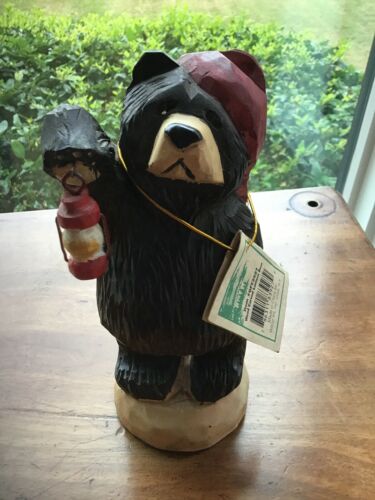 Wilcor Collectibles Wood Carved Lantern Bear Adirondack Carvings by Mike Irish