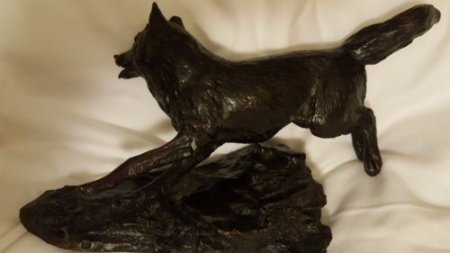 Vintage Wolf Bronze Shadow Runner by Gorham 14