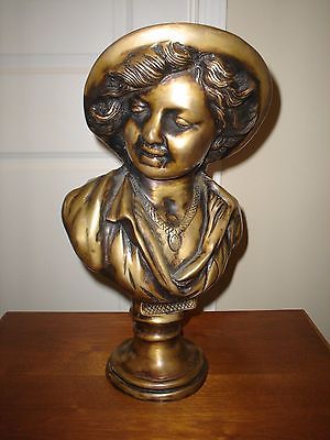 VINTAGE Bess Truman Bronze Bust Very Good Condition 17