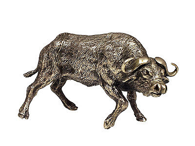 Artist Signed Heavy 800 Silver Water Buffalo Sculpture 12.5 Troy Ounces Silver