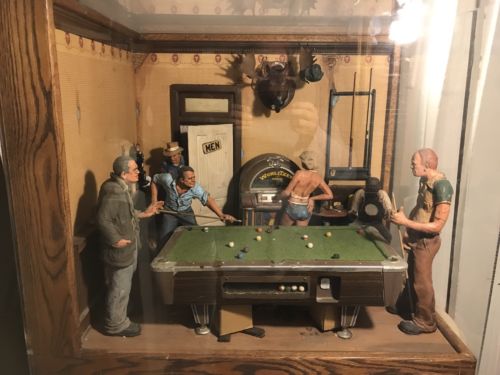 Pool Hall Blues Diorama With Wurlitzer Juke Box By Micheal Garman