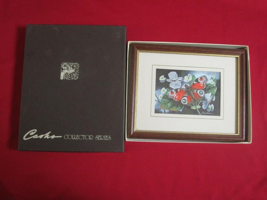 Cashs Woven Picture Peacock Butterfly Collector Series J & J Cash