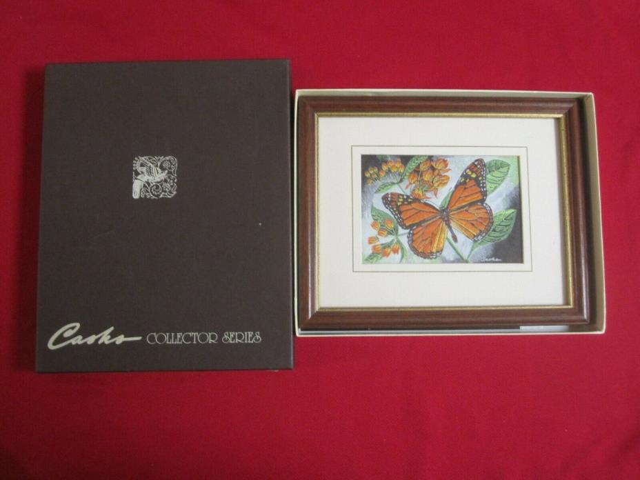 Cashs Woven Picture Monarch Butterfly Collector Series J & J Cash