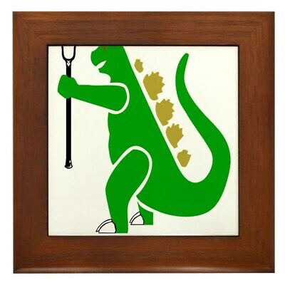 CafePress Lacrosse Laxasaurus Rex Framed Tile (992446890)