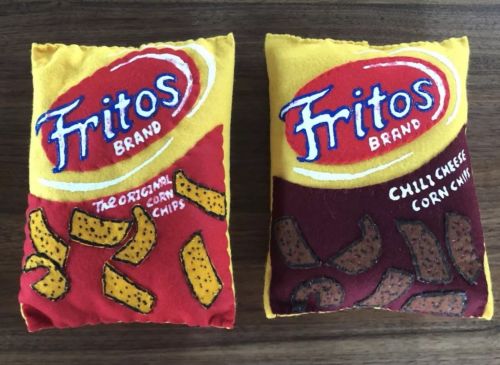 Fritos and Chili Cheese Fritos limited edition felt  Sparrow Mart Lucy Sparrow