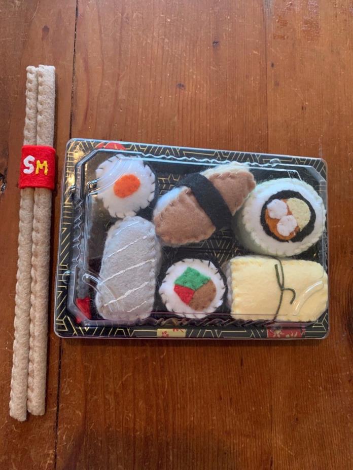 SIGNED Lucy Sparrow Mart Sushi 6-pack with Chopsticks! Super Rare!