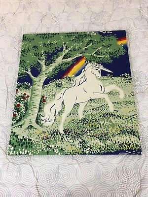 Vintage Unicorn Rainbow Wall Art Print Fabric International Printworks
