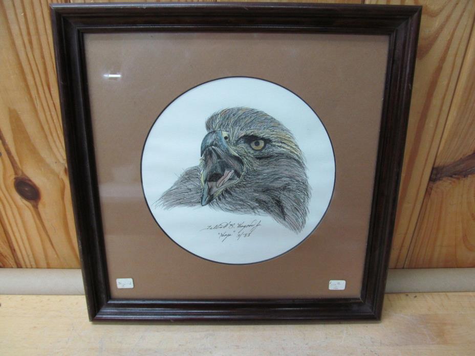 “Golden Eagle” Original Pen & Ink Drawing Art Wildlife Artist Talbot Hap Hagood