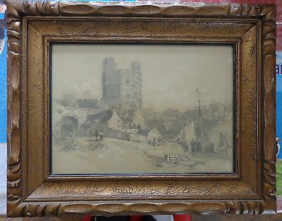 Antique York House Kilburn Graphite and Wash Drawing by V. Blowers