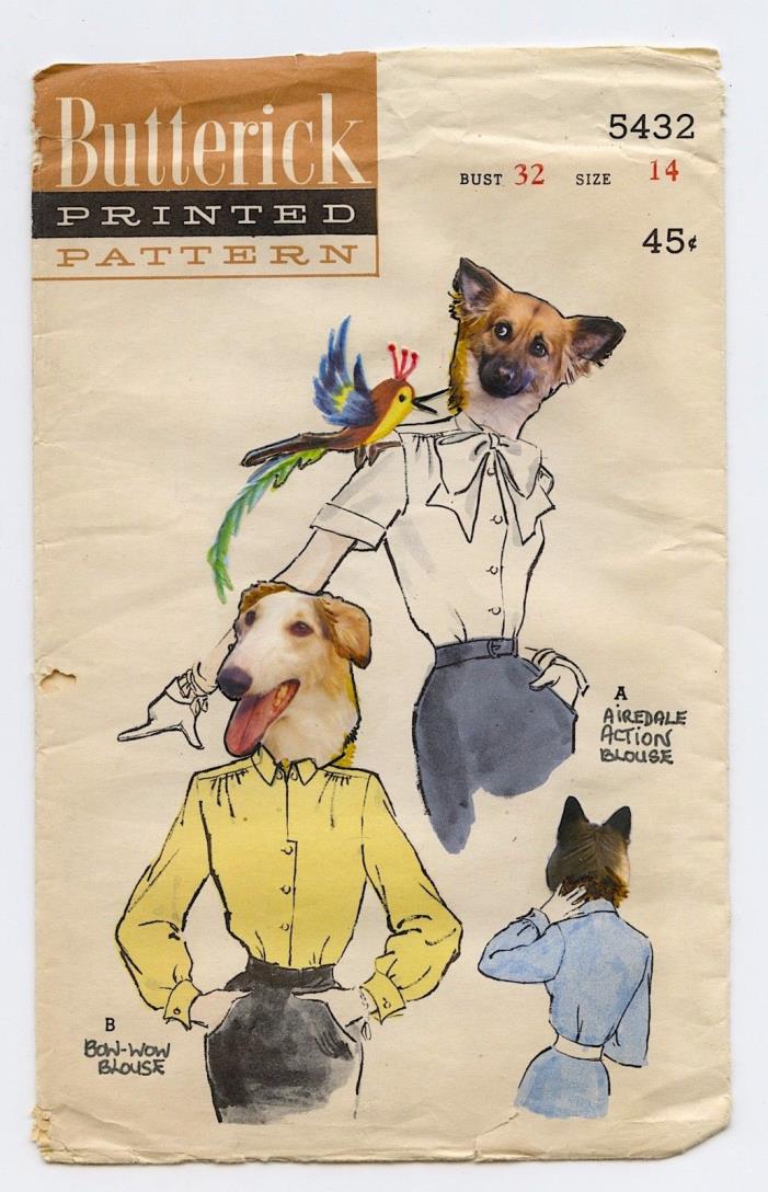 VINTAGE ALTERED BUTTERICK PATTERN ENVELOPE WITH WHIMSICAL DOGS MIXED MEDIA ART