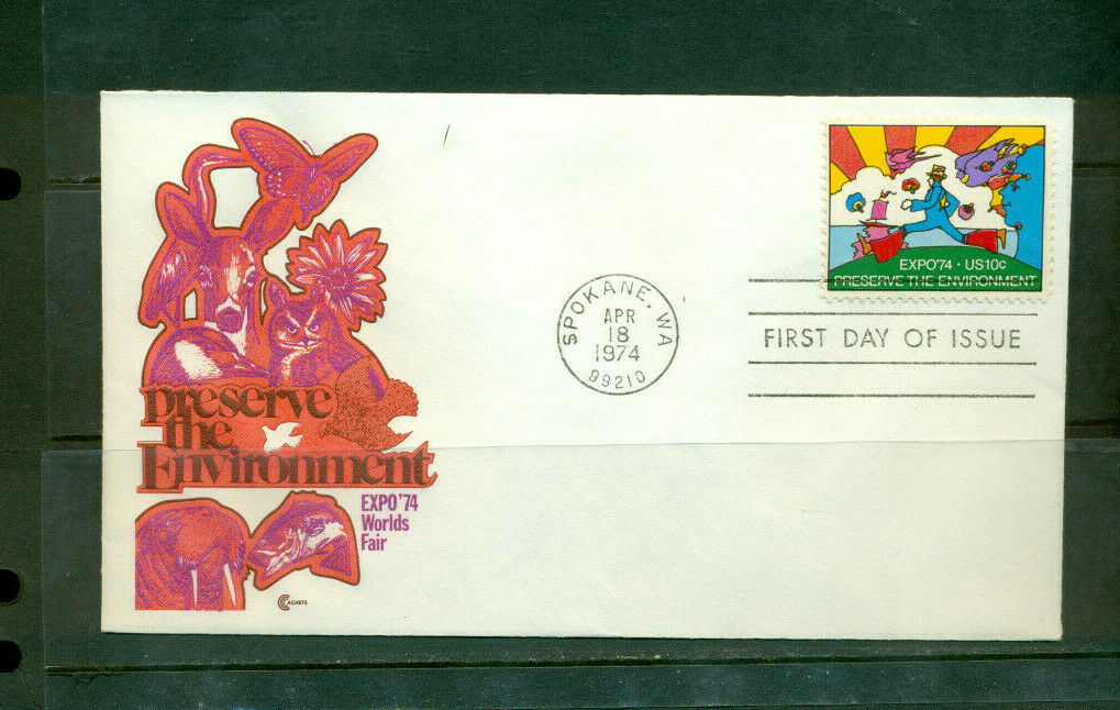 1974 First Day of Issue - honoring Peter Max - Cachet Craft Cachet