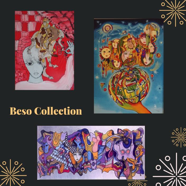 Beso Collection of 3 LE Serigraphs (Beso Kazaishvili) 1990s art prodigy