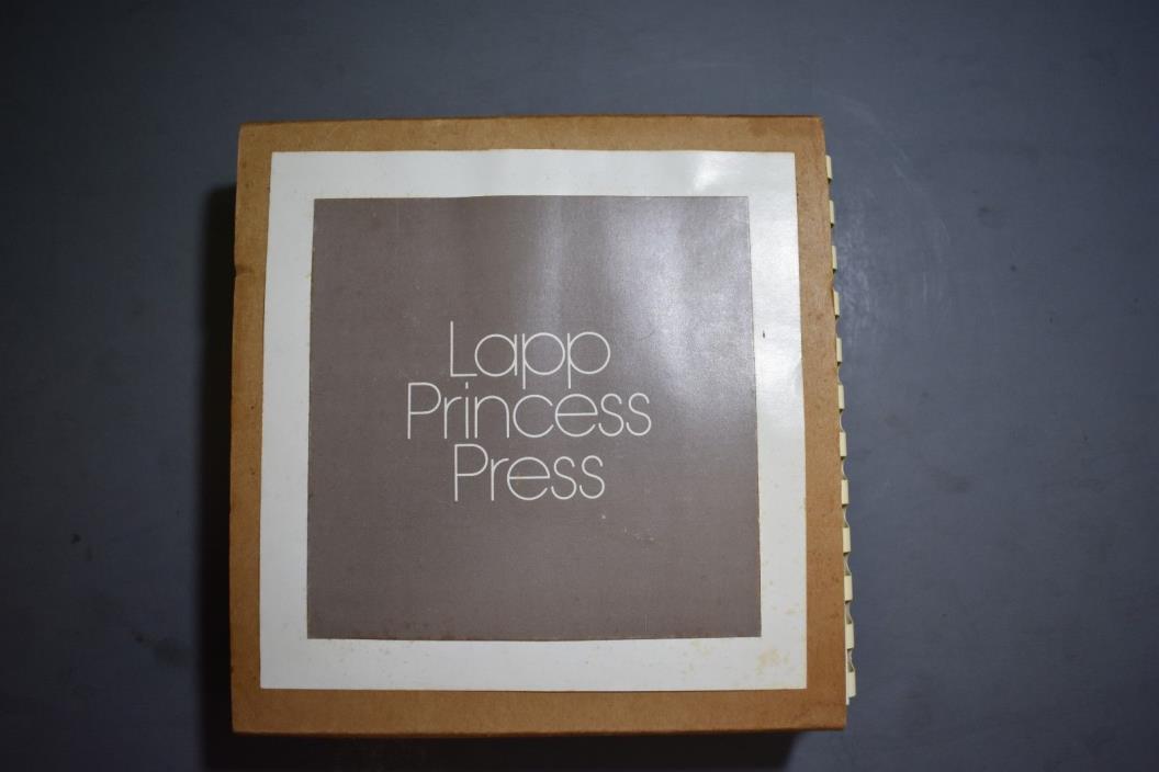 LAPP PRINCESS PRESS ARTIST BOOKS, 1970'S # 1-12 WITH SLIPCASE AND EPHEMERA
