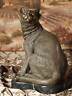 *Rare Bronze Metal Statue on Marble Base Sculpture House Cat Feline Artwork Gift