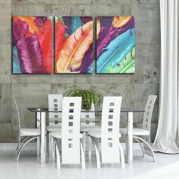 3 Cascade Huge Modern Abstract Canvas Painting Decorative Wall Picture Home
