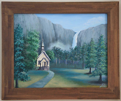 Original Painting on Canvas Faith in the Valley Yosemite Signed Ready to Hang