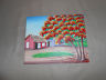 Painting on canvas colorful autumn landscape cottage home signed Henriquez 93