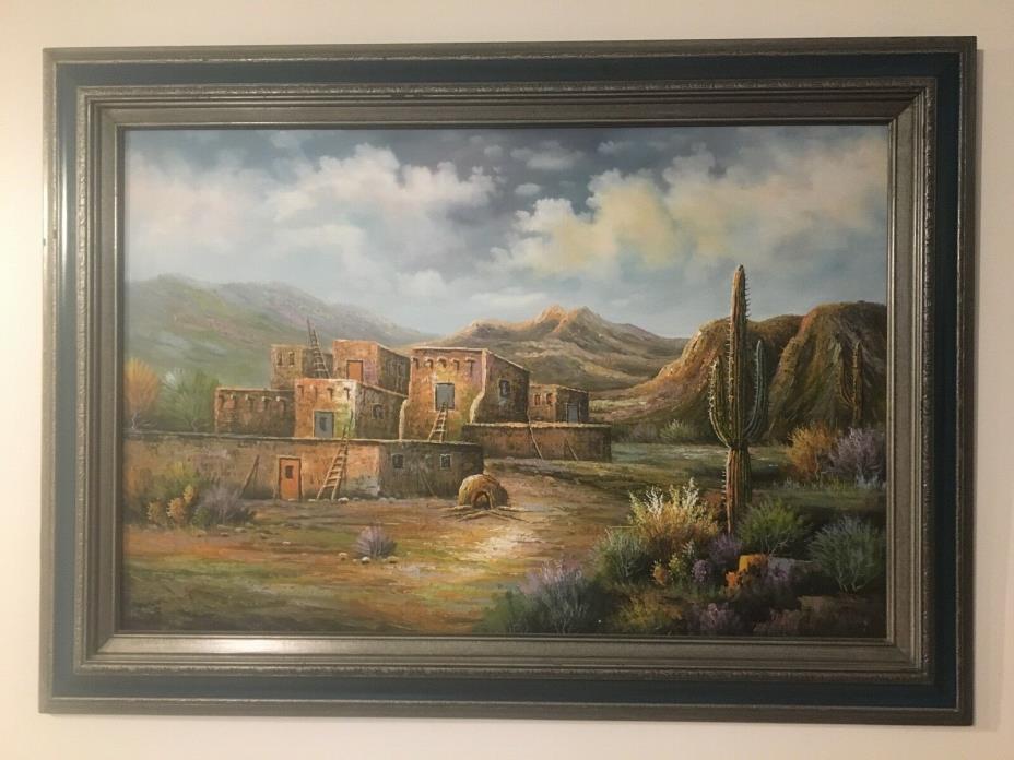 Original Oil Painting on Canvas 24x36 with Frame Scenery