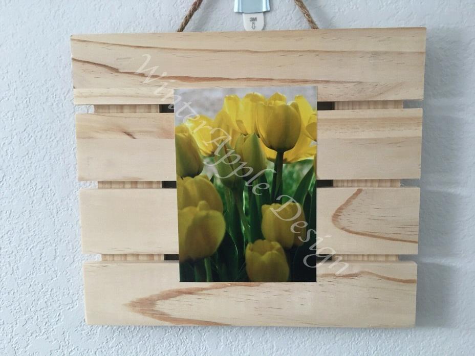 Tulip in Spring 5x7 Photograph Matted on Wood