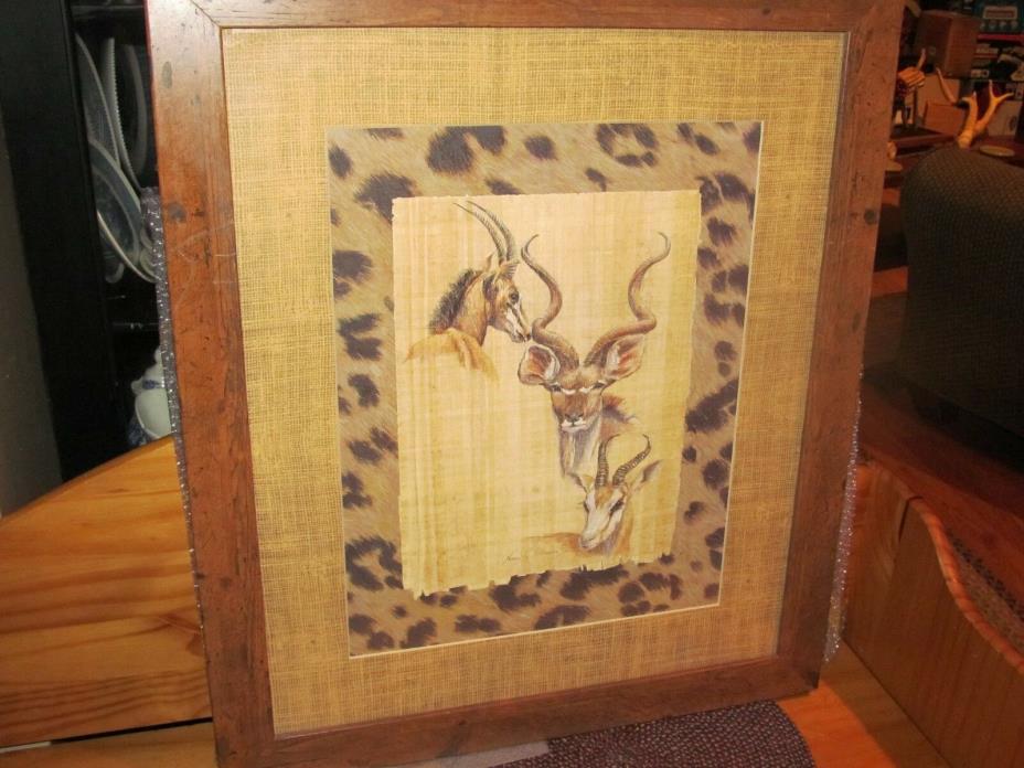 Africa Safari Plains Antelope Lithograph Print by Nancy Strailey...27.5