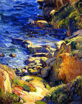 Kleitsch Joseph Fishermans Cove Laguna Beach Print 11 x 14   # 4912