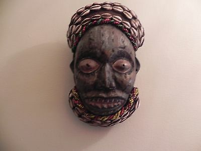 Arts of Africa - Bamileke Mask with Beasd & Cowrie Shells - Cameroon 11