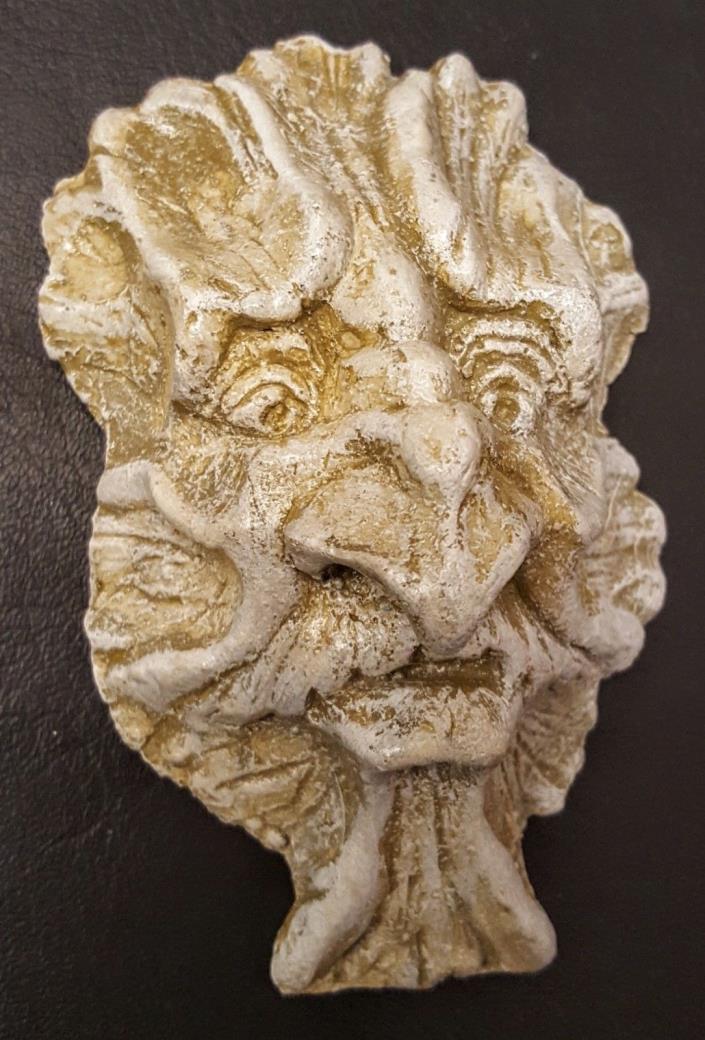 Green man wall plaque leaf face sandstone color gothic tree man face