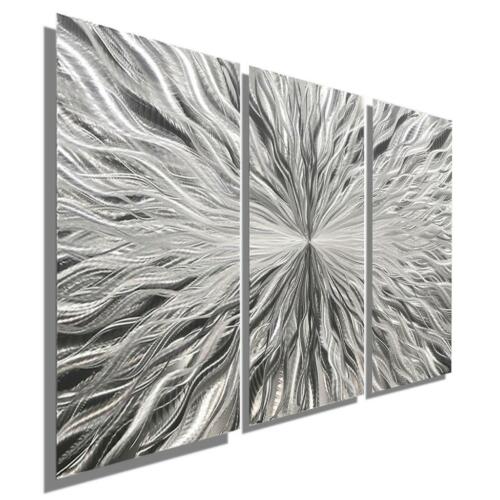 Statements2000 3D Metal Wall Art Panels Abstract Silver Accent Decor Jon Allen