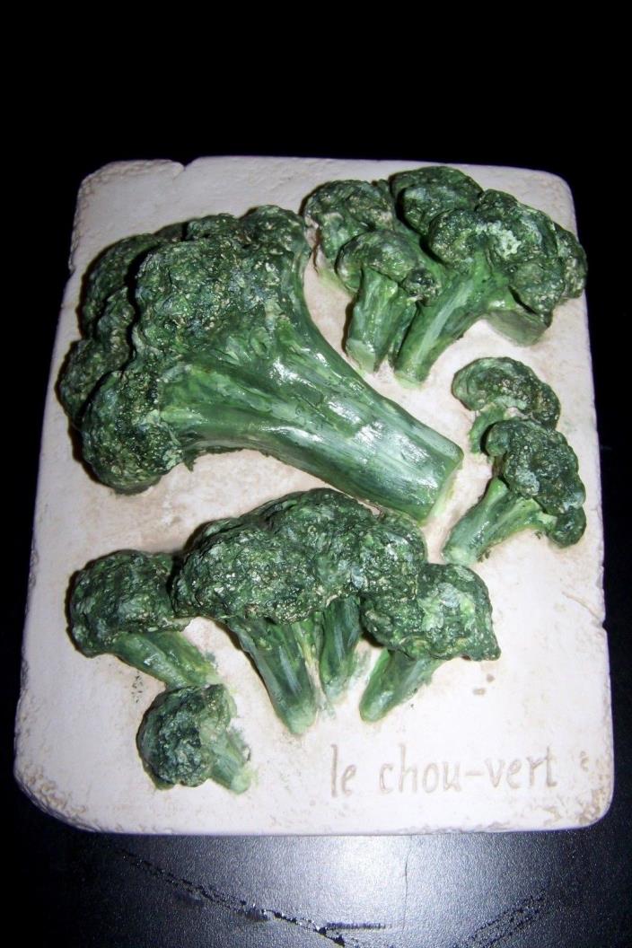 3D Relief Plaster Cast 7X9 Wall Plaque Hampton Court Palace England Broccoli