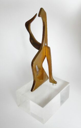 Arleen Eichengreen Nancy Gensburg Modernist Dancer Figure Brass Sculpture MCM