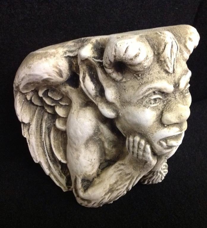 Mythical Winged Gargoyle Shelf Antique Sandstone Bracket