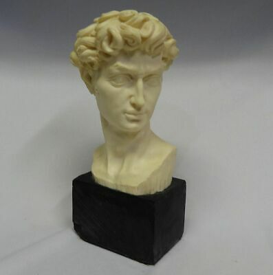 VTG David Head Bust Statue Sculpture Signed A. Santini Classic Figure Italy 9