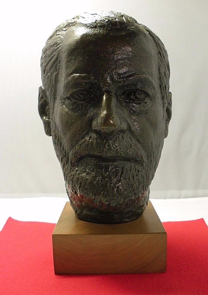 SIGMUND FREUD Head Bust signed Austin Productions 66 **FREE SHIPPING**