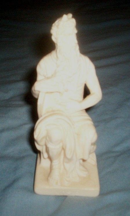 Vintage A.Santini Signed Sculpture Religious Moses