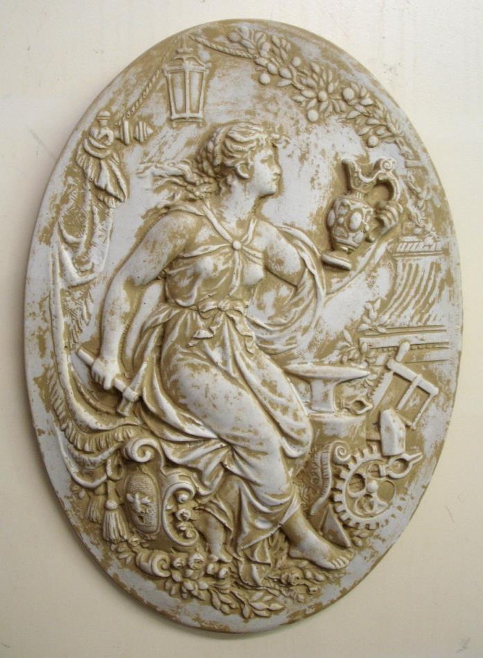 Vintage Victorian Lady Cameo Wall Plaque Home Decor 16