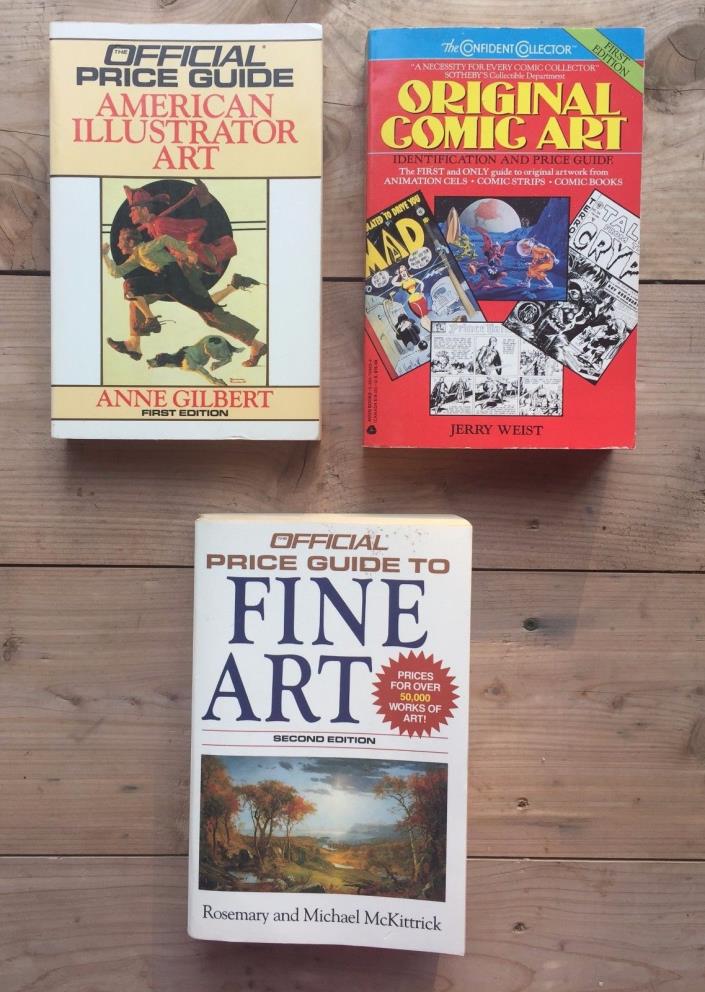 3 Price Guides Official American Illustrator Fine Art Original Comic Art Books