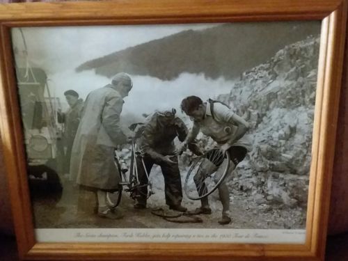 Tour de France Vintage Framed Photograph Swiss Champion 1950