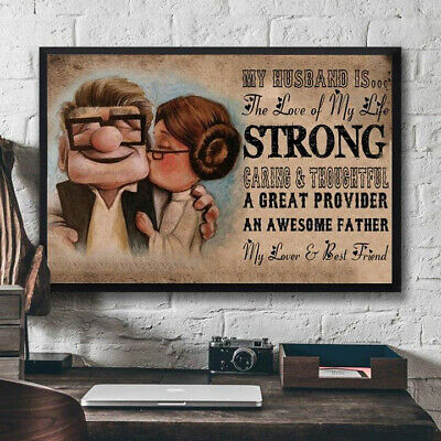 UP My Husband Is The Love Of My Life Landscape Paper Poster Without Frame