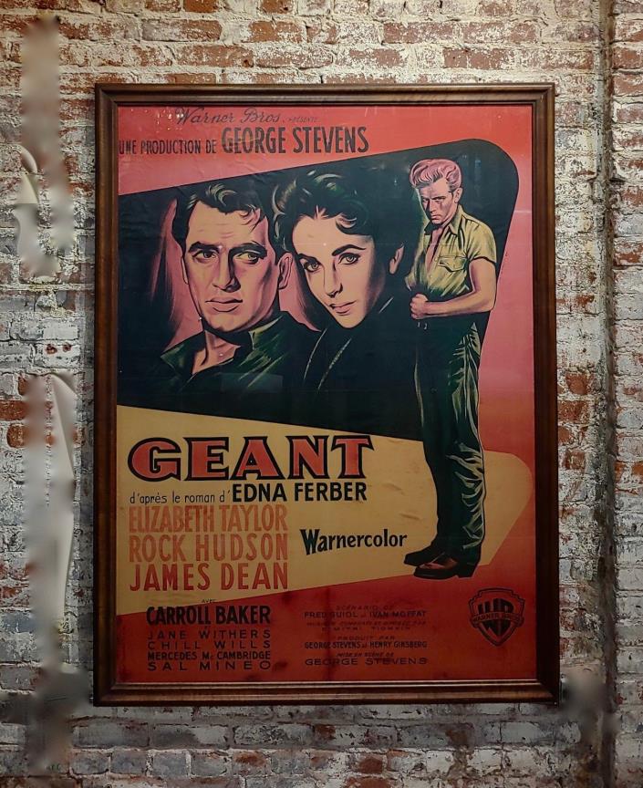 Giant -James Dean,Rock Hudson E. Taylor original 1956 French Movie Poster