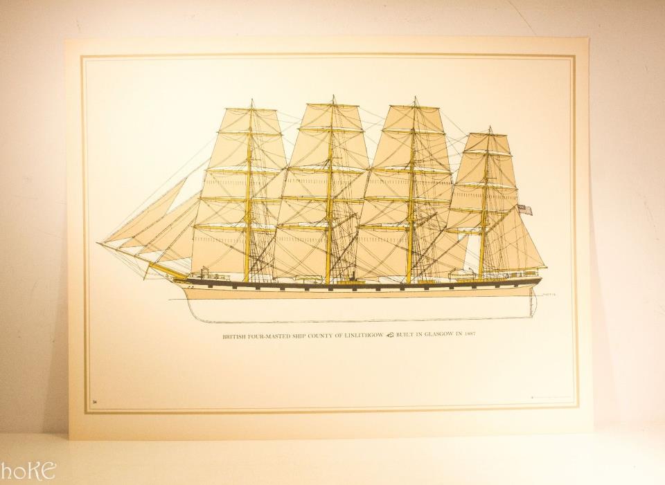 Gordon Macfie SHIP ILLUSTRATIONS (Lot of 5 Prints, Lithograph, 13.25