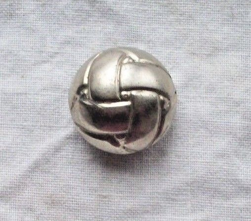 SILVER METAL ETCHED DOME BUTTON  ABOUT 3/4