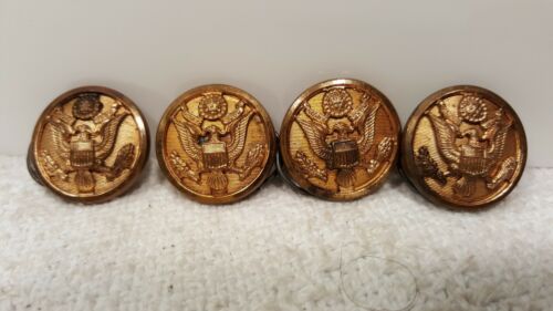 4 Vintage Metal Eagle Stars Superior Quality Made in England Buttons